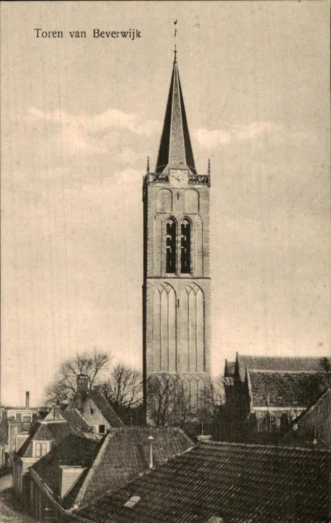 Beverwijk - Toren - Toren van Beverwijk, Ophalen of Verzenden, 1920 tot 1940, Gelopen, Noord-Holland