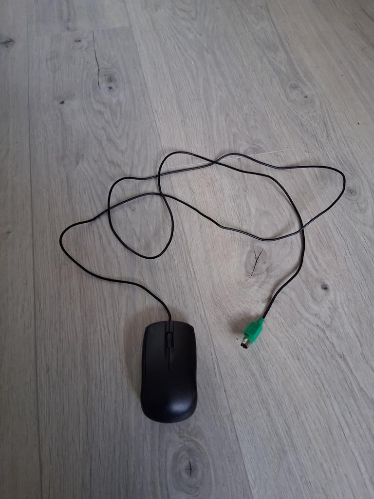 Zwarte bedrade muis met PS/2 aansluiting, Computers en Software, Muizen, Ophalen of Verzenden
