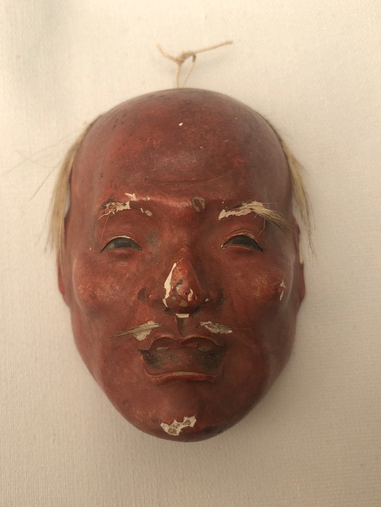 Antieke Japanse Miniatuur masker - Meiji periode, Japan, Ophalen of Verzenden, Masker, Handgemaakt