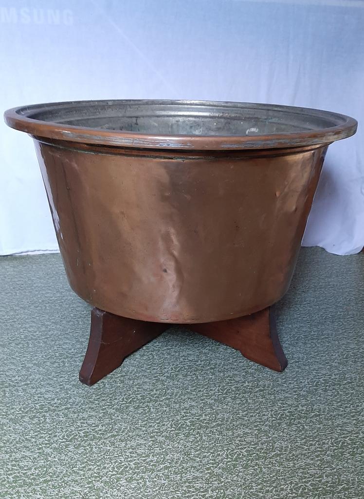 hele grote antieke koperen ketel, Ophalen, Koper