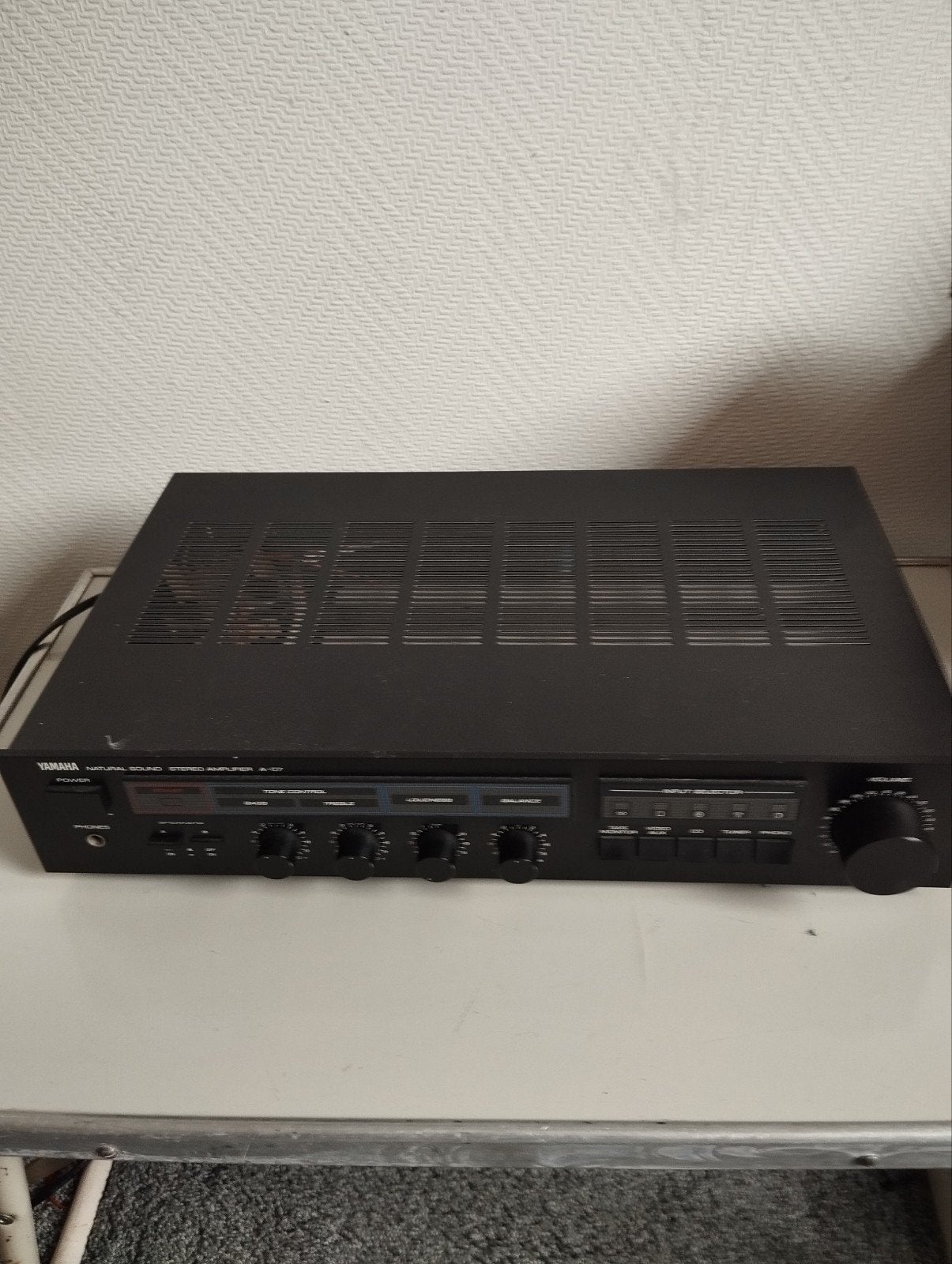 Yamaha Natural Sound Stereo Amplifier A-07 in goede staat, Ophalen, Gebruikt, Yamaha, 120 watt of meer