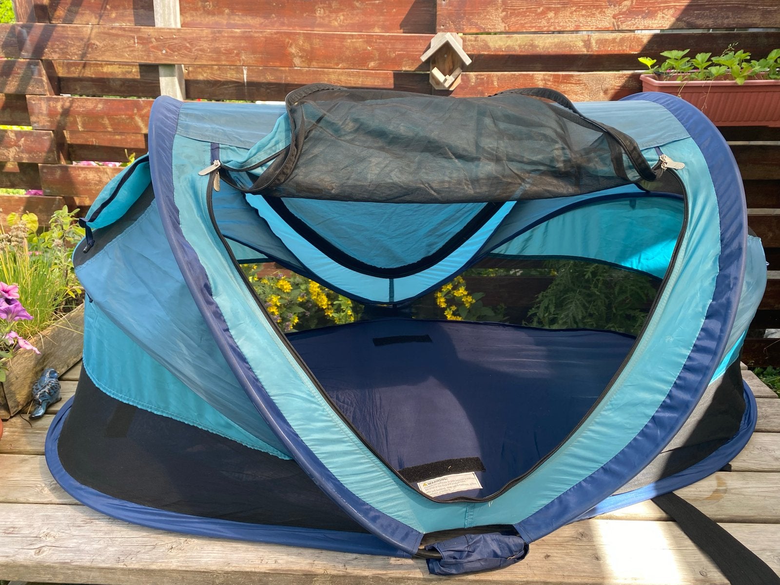 Deryan Peuter travel cot - Lichtgewicht, blauw, Ophalen of Verzenden, Gebruikt, Reisbedje