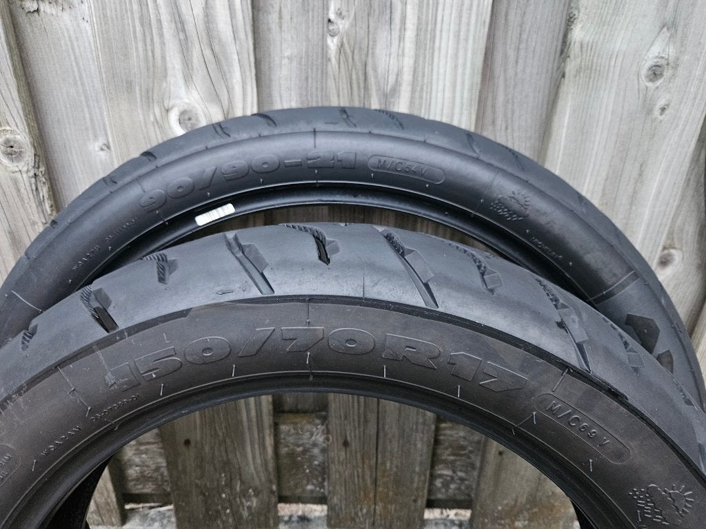 Michelin Anakee 3 150/70R17 & 90/90-21, Ophalen of Verzenden, Gebruikt