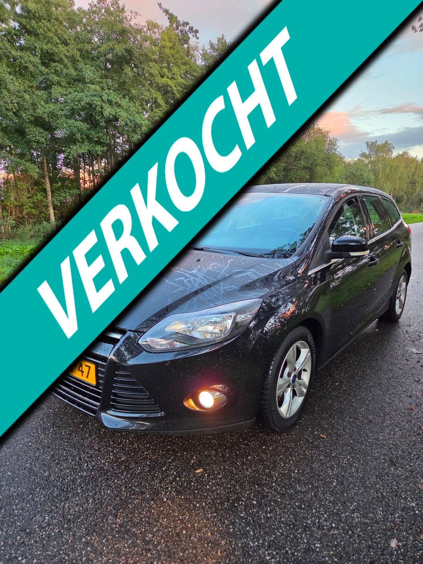 Ford Focus Wagon 1.6 TDCI Titanium, Euro 5, Gebruikt, 4 cilinders, Zwart