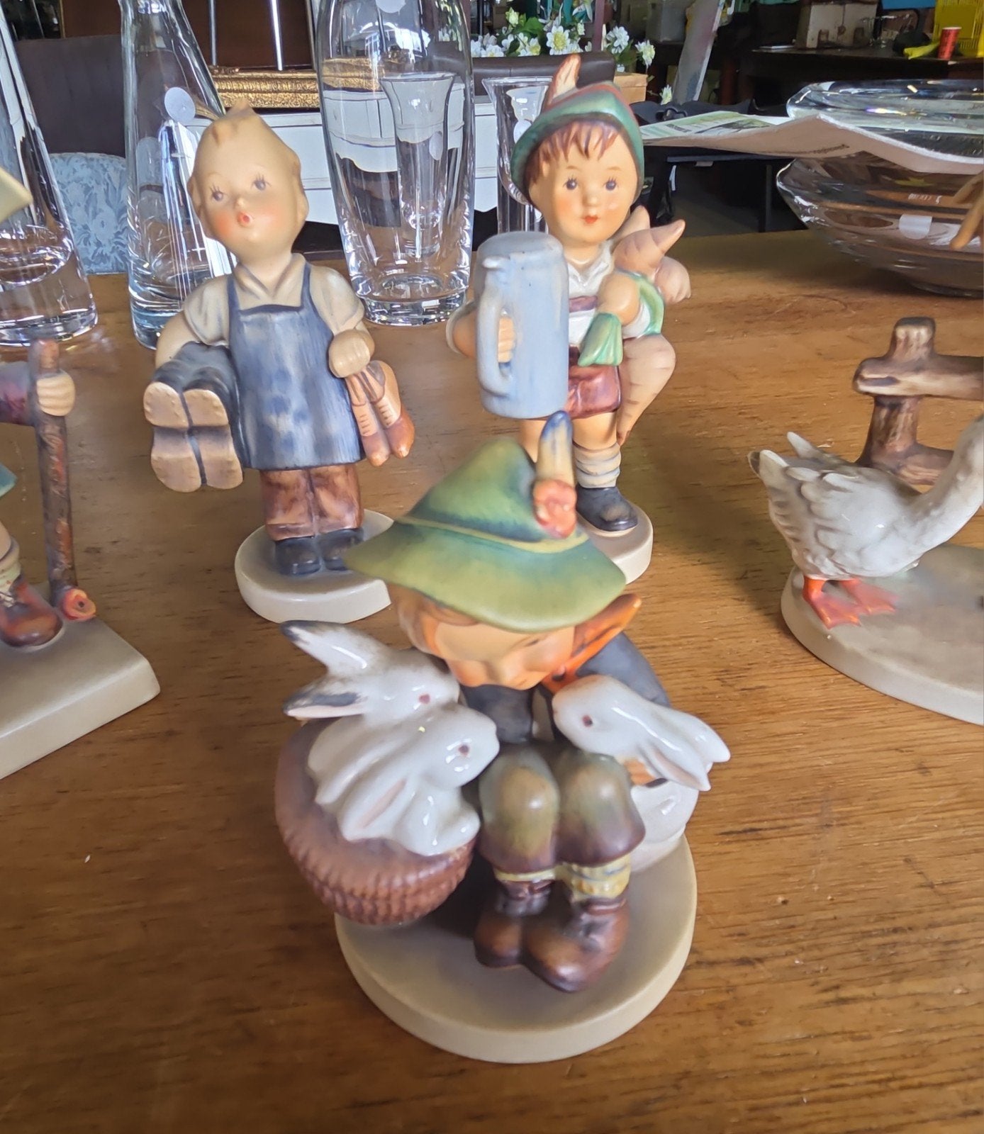5 oude goebel beeldjes, Verzamelen, Beelden en Beeldjes, Ophalen, Gebruikt