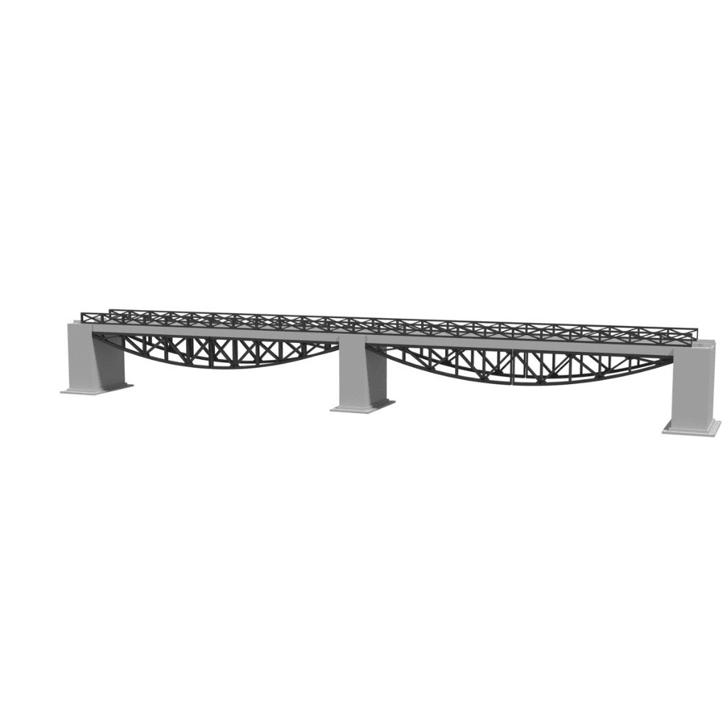 Visbuikbrug 720 mm, Enkelspoor, Verzenden, Gelijkstroom of Wisselstroom, Brug, Tunnel of Gebouw, Nieuw