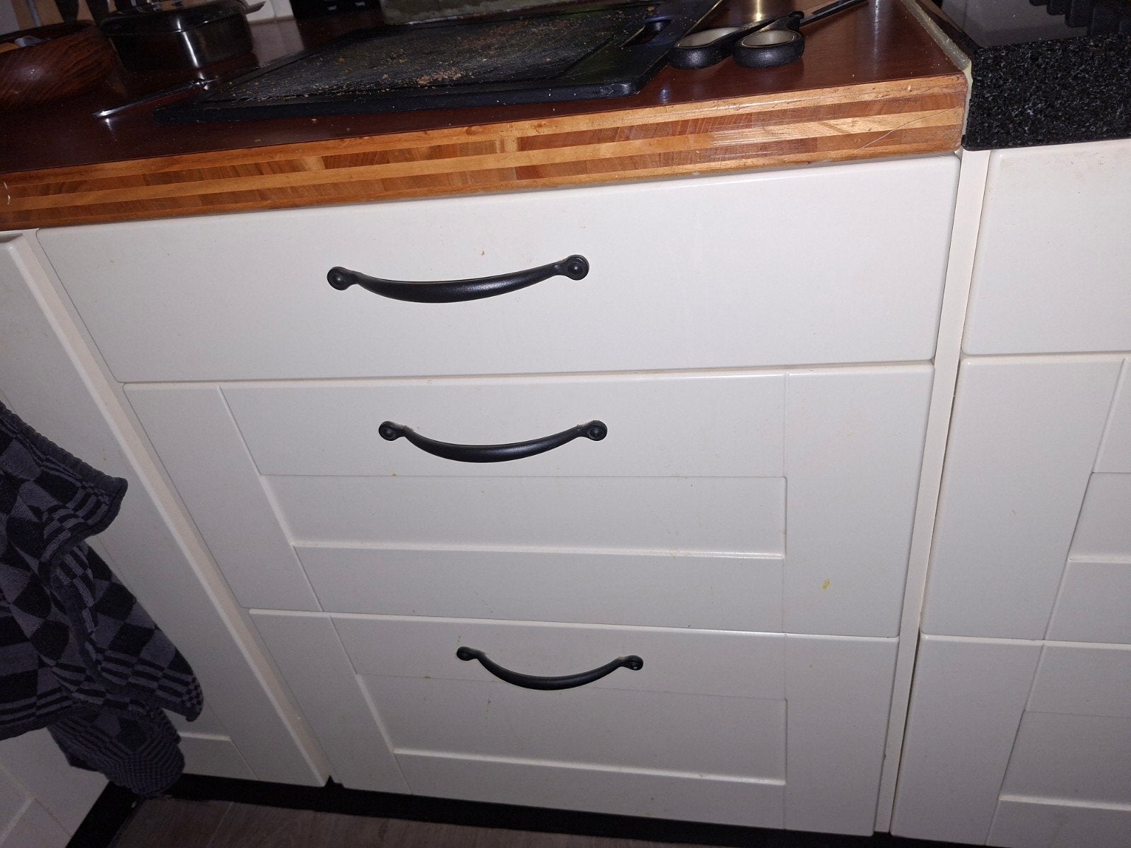 Gratis ophalen fronten Ikea keuken, Ophalen of Verzenden, Zo goed als nieuw, Crème, Hoekkeuken