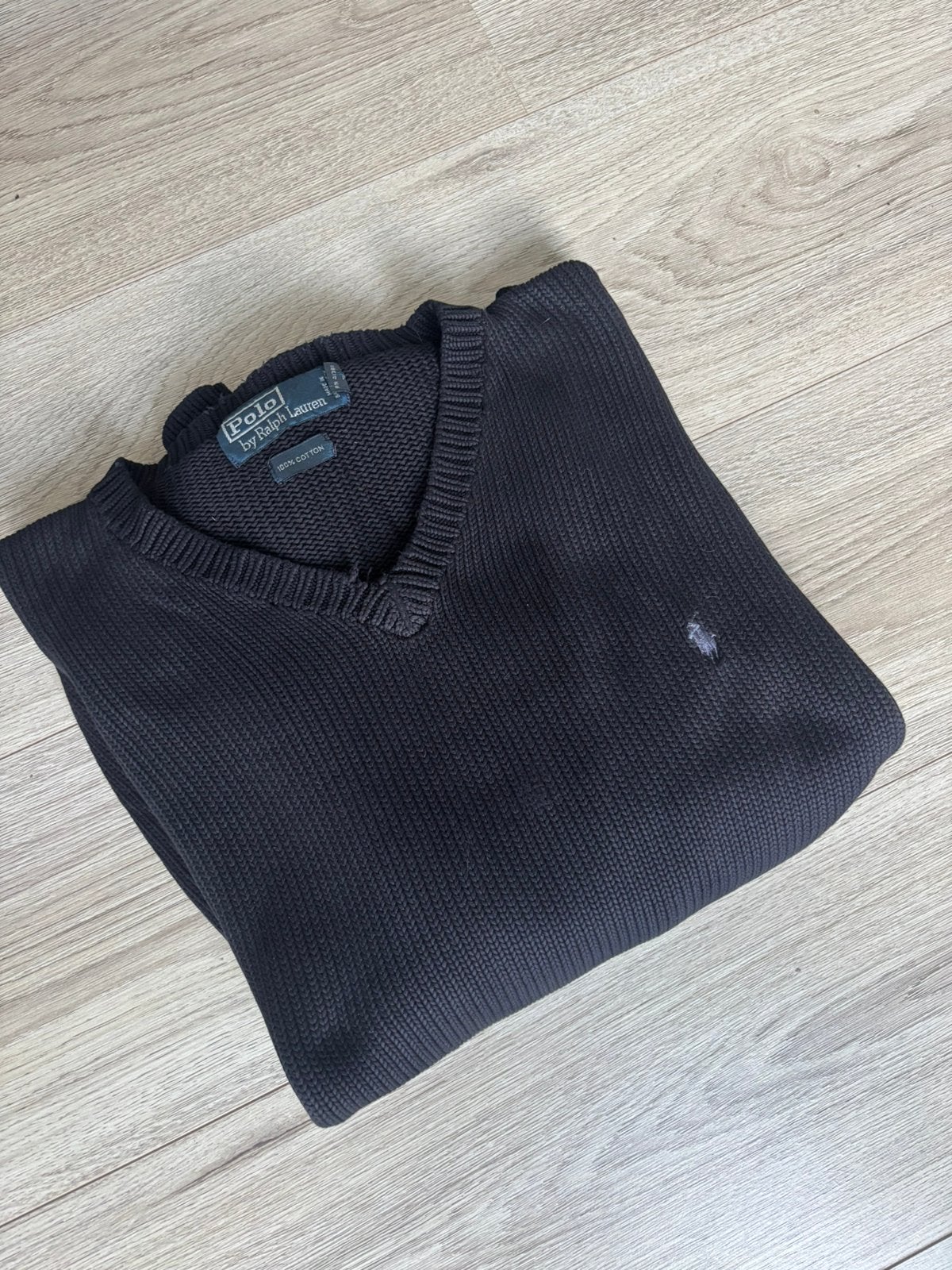 Ralph Lauren Sweather Zwart Mannen Katoen, Kleding | Heren, Ophalen of Verzenden, Zo goed als nieuw, Maat 48/50 (M), Zwart