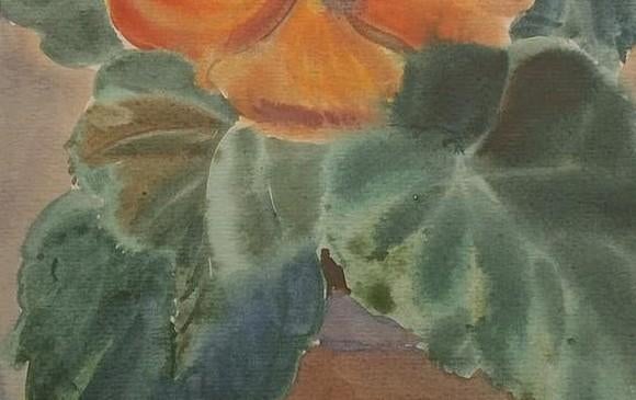 Aquarel stijl Bergense School Stilleven met Bloemen, Antiek en Kunst, Ophalen of Verzenden