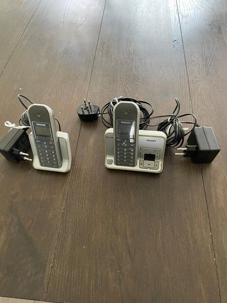Philips DECT telefoons - Set van 2 met basisstations, Ophalen of Verzenden, Gebruikt, 2 handsets