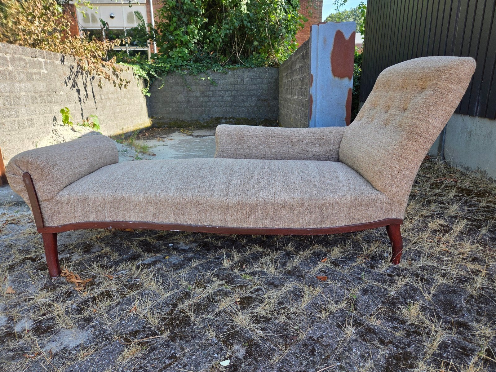 Vintage Scandinavisch Design Chaise Longue Sofa Bank, Ophalen, Gebruikt, Eenpersoons, 150 tot 200 cm