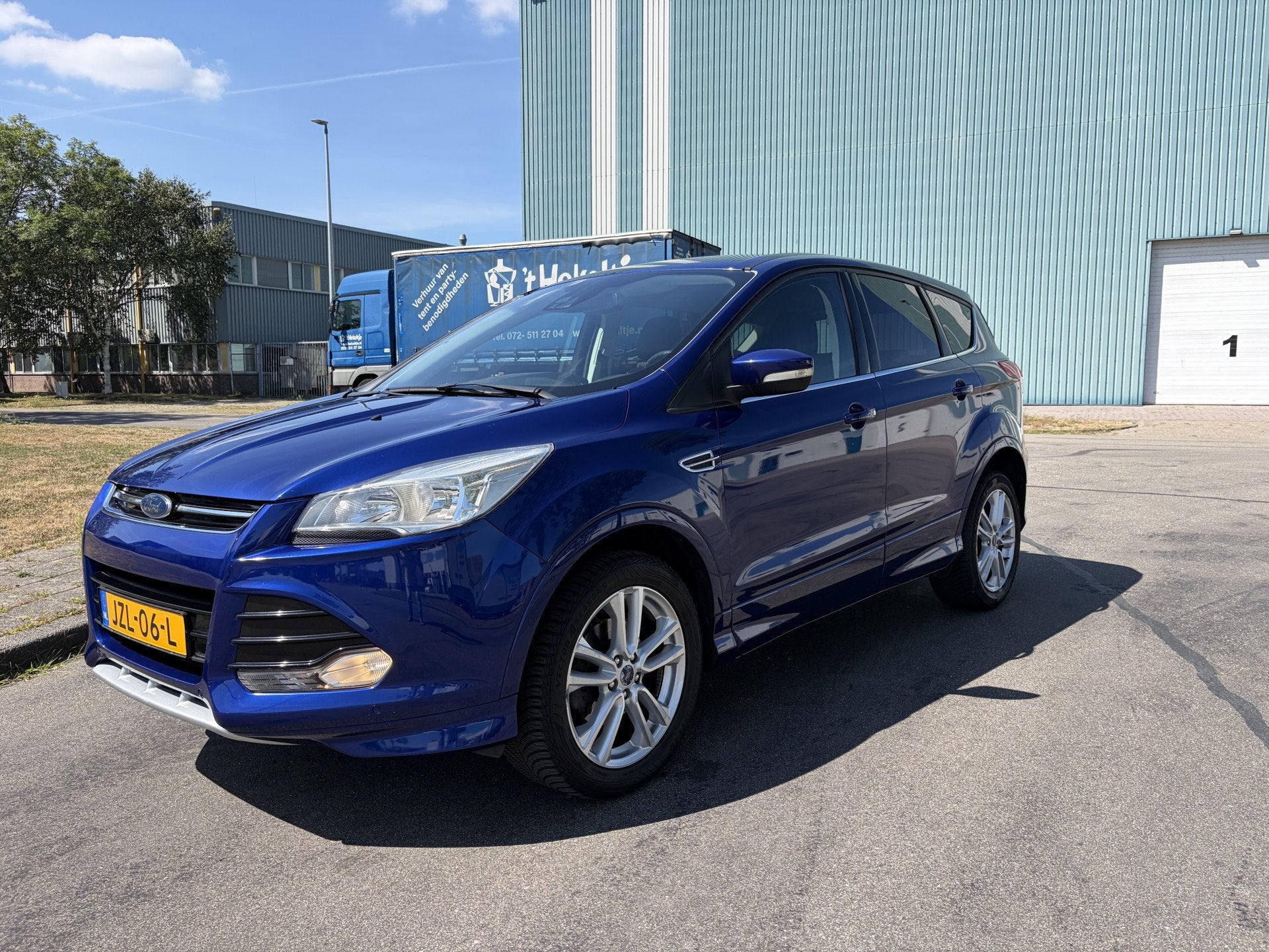 Ford Kuga 1.5i Titanium Styling Pack 6-Bak 120 PK. Zeer goed, Auto's, Euro 6, 4 cilinders, Blauw, Leder en Stof
