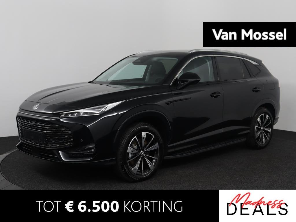 MG HS PHEV 1.5 TGDi Aut. Luxury | 360 Camera | Memory Seats, Auto's, Stof, Zwart, Nieuw, Hybride Elektrisch/Benzine