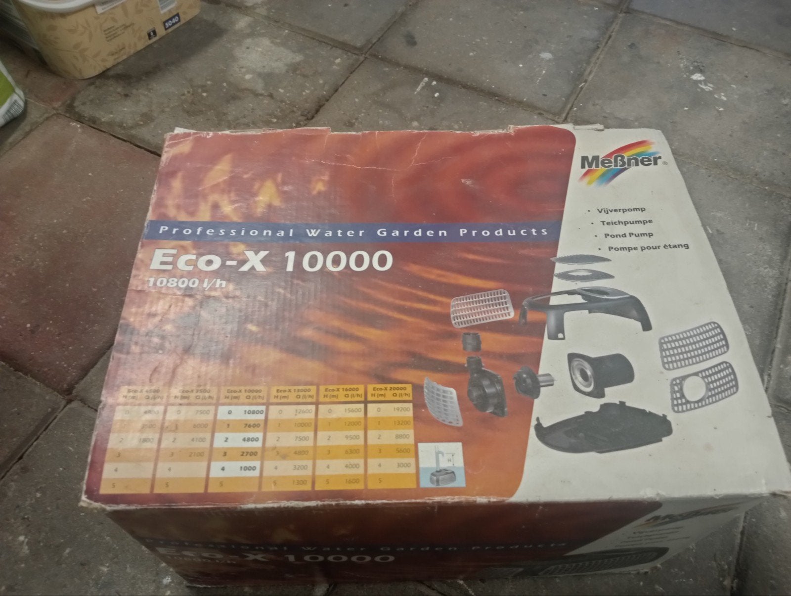 Mebner Eco-X 10000 vijverpomp voor droogopstelling, Ophalen of Verzenden, Zo goed als nieuw