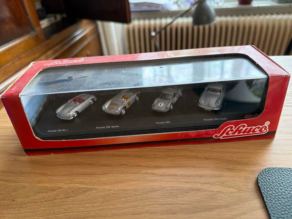 Schuco Porsche Collector's Set - 4 Modellen, Ophalen of Verzenden, Zo goed als nieuw, Auto