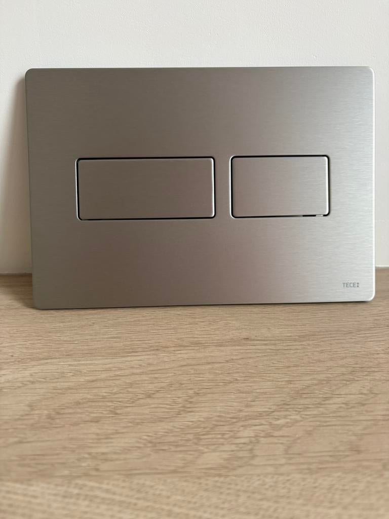 Tece Solid bedieningsplaat - duospoeltechniek, Doe-het-zelf en Verbouw, Sanitair, Nieuw, Toilet, Rvs, Ophalen of Verzenden