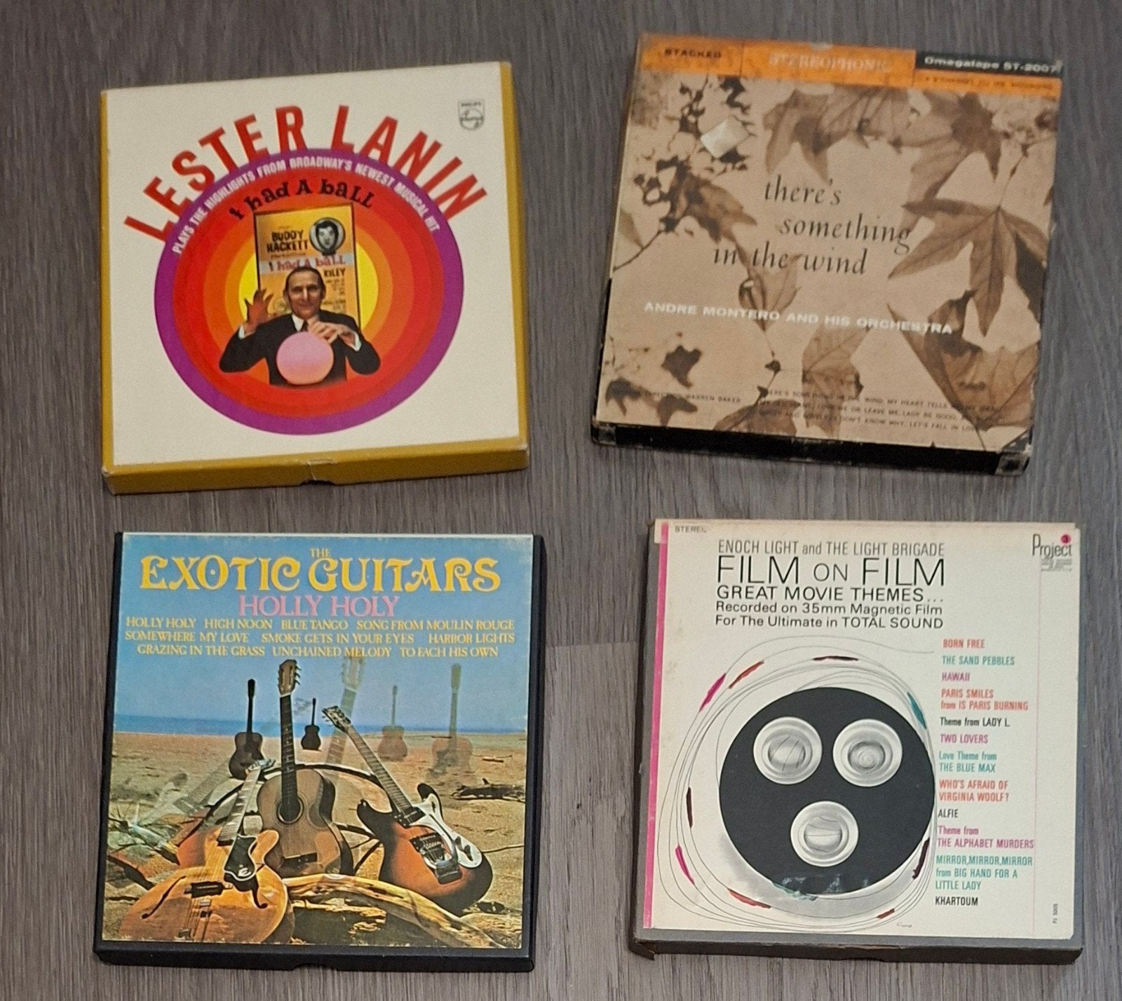 4 Vintage Bandrecorder Banden - Diverse Muziekgenres, Audio, Tv en Foto, Bandrecorders, Ophalen of Verzenden, Onderdeel, Met banden