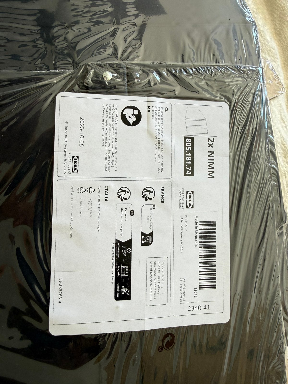 Nieuw: 5 sets IKEA NIMM Tijdschriftenmappen - Zwart, Inklapbaar, Lectuurbak, Ophalen of Verzenden, Zo goed als nieuw