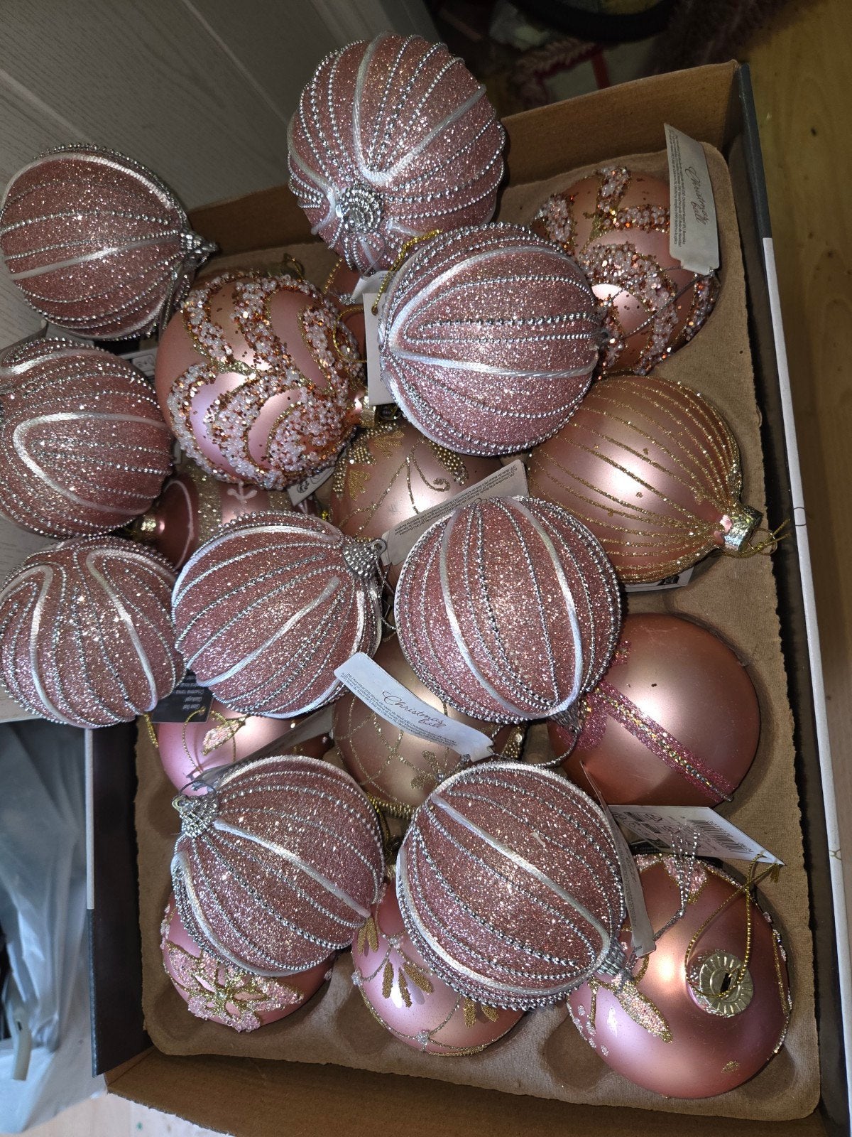roze kerstballen, Diversen, Ophalen of Verzenden