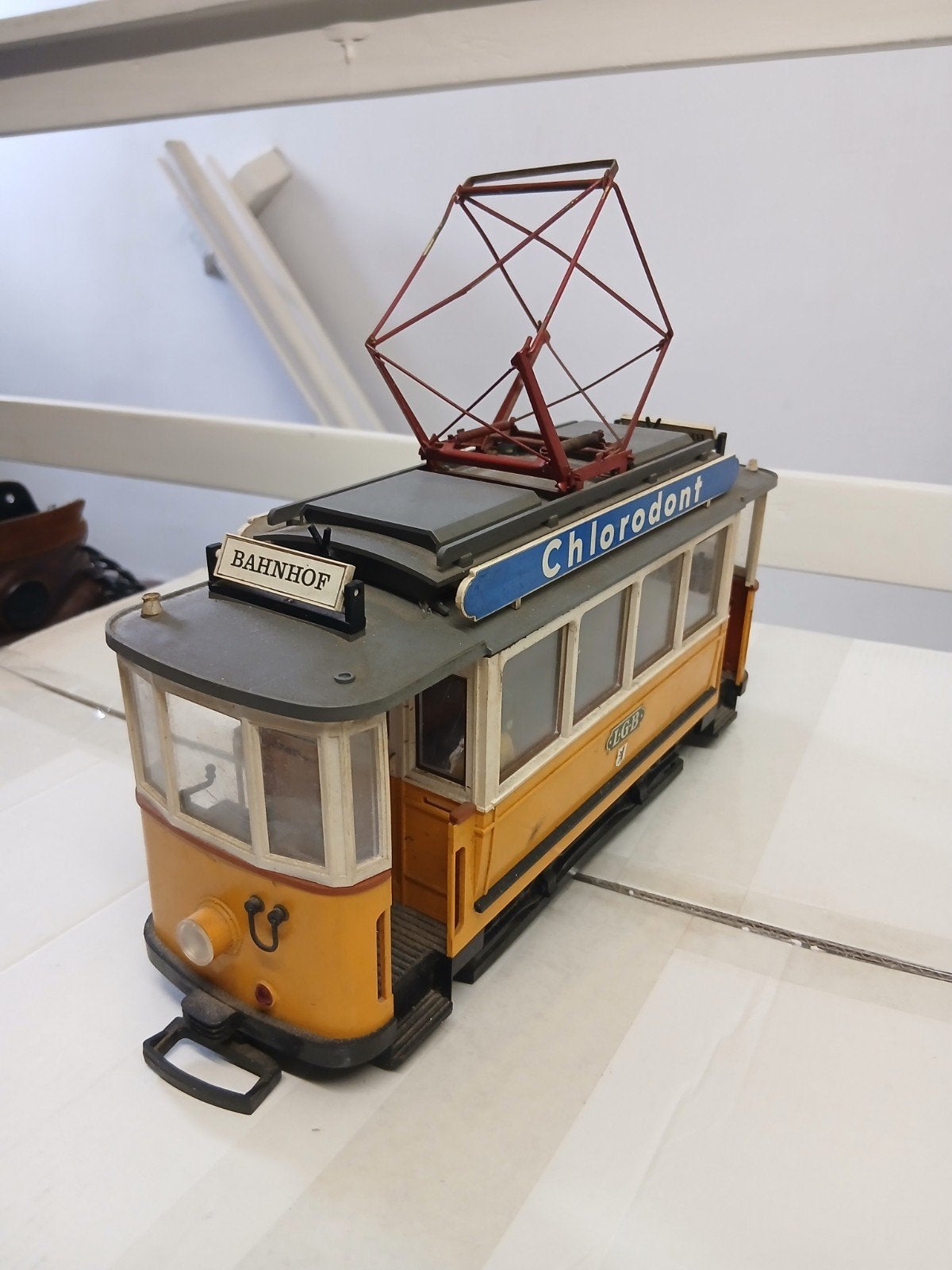 LGB Tram 2035 'Chlorodont', Gebruikt, Ophalen of Verzenden, LGB, Analoog