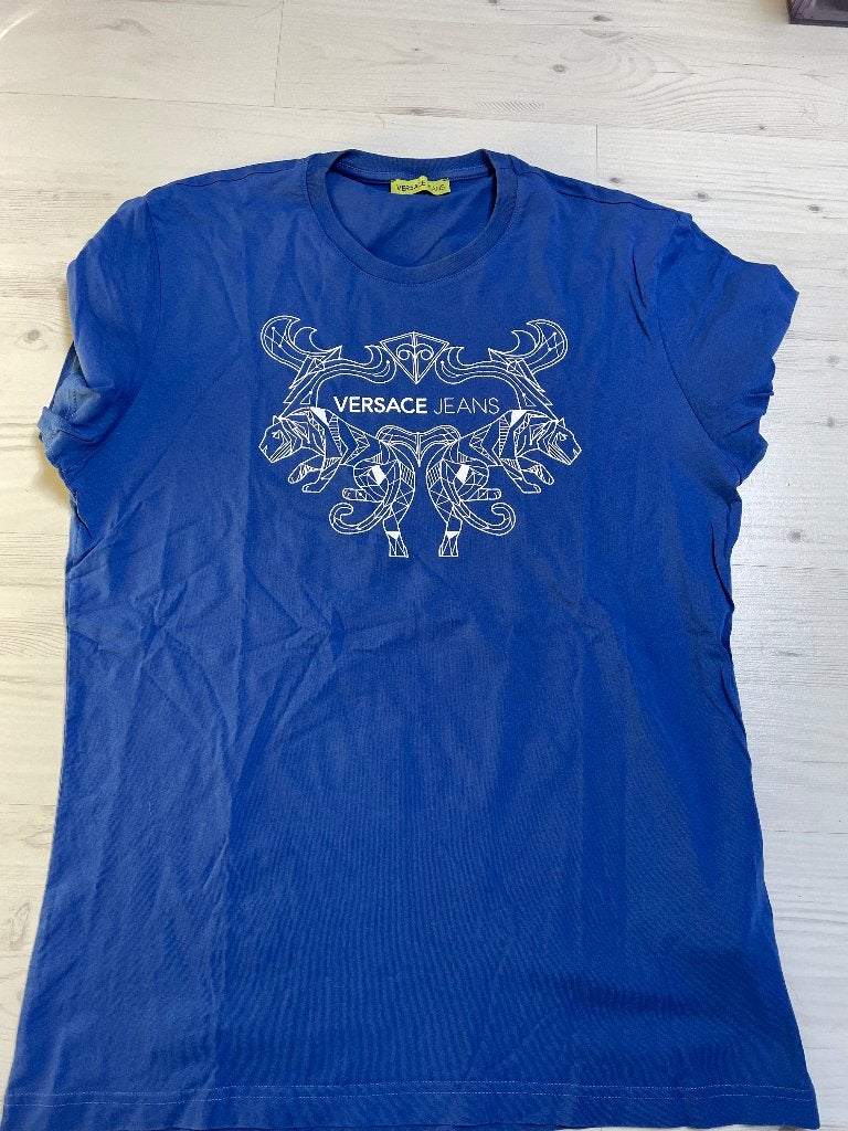 Versace jeans shirt, Kleding | Heren, T-shirts, Ophalen, Gedragen, Maat 56/58 (XL), Blauw