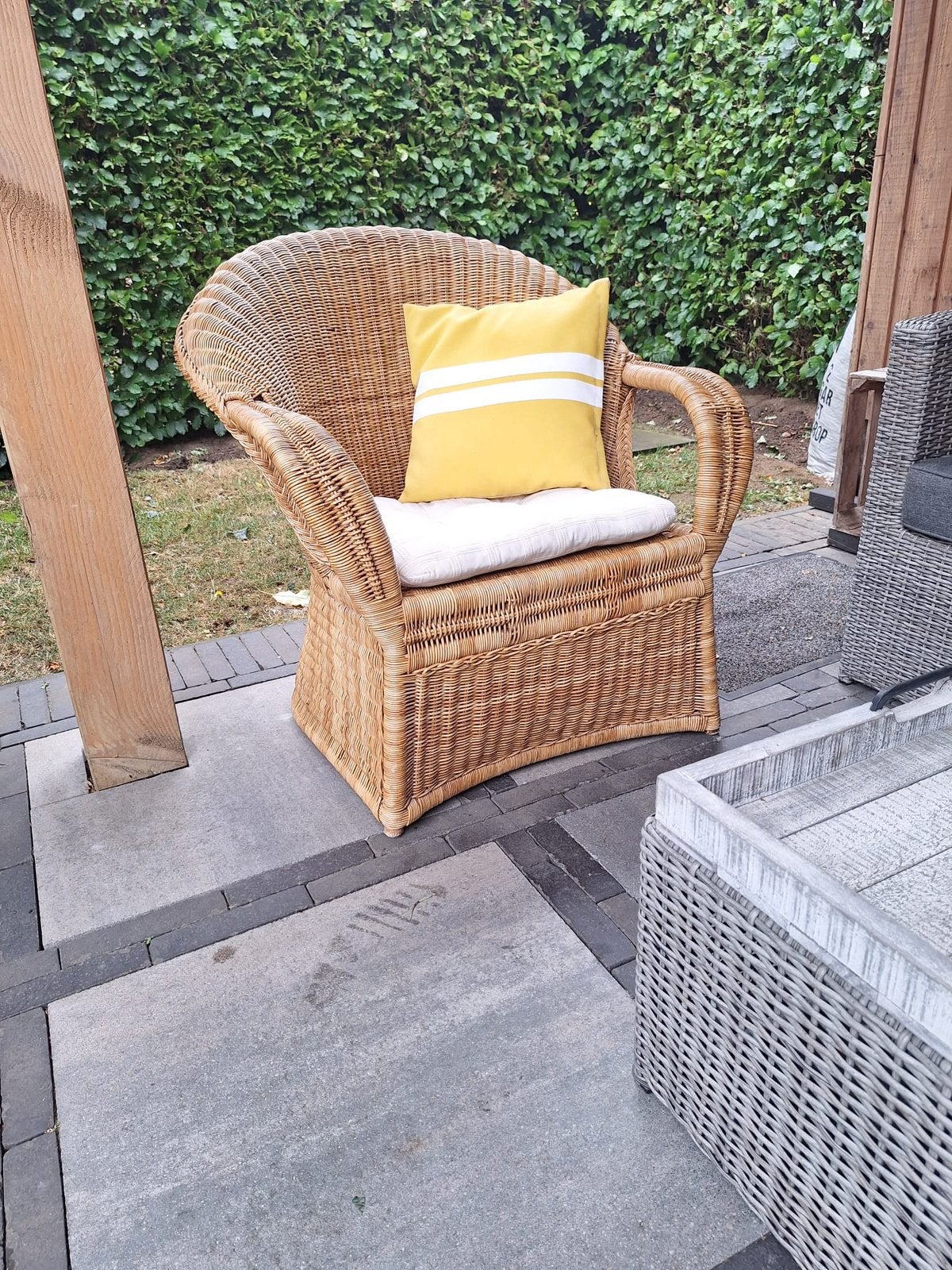 Rotan Fauteuil, Ophalen, Zo goed als nieuw, 50 tot 75 cm, Riet of Rotan
