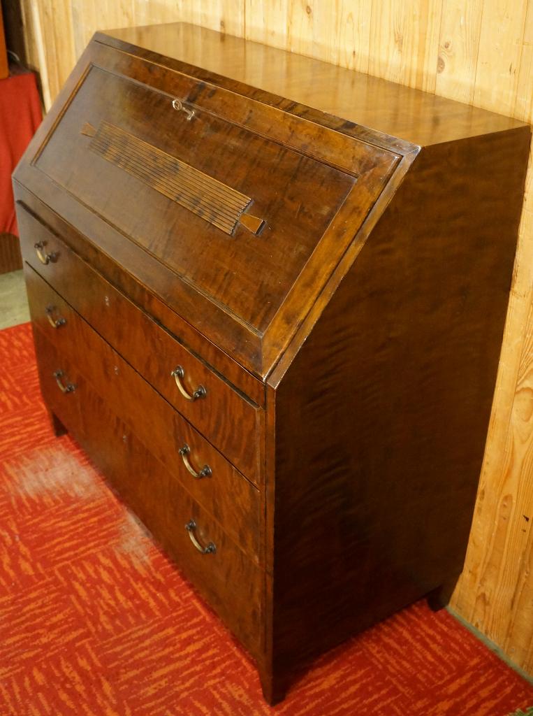 Retro Secretaire kast klep bureau design dressoir wandkast, Huis en Inrichting, Kasten | Secretaires, Ophalen, Gebruikt, Vintage, Design, antiek, Retro, Deens, Art Deco, Brocante.
