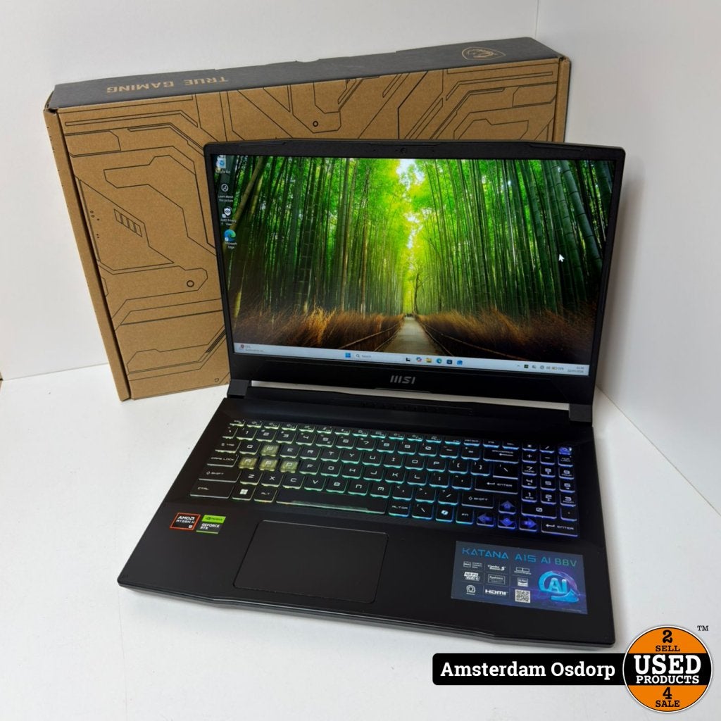 MSI Katana A15 AI B8V Ryzen 9 | RTX 4070 | 16GB | 2.5TB, MSI, Zo goed als nieuw, Support@msi.com, No. 69, Lide St., Zhonghe Dist.
New Taipei City 235
Taiwan