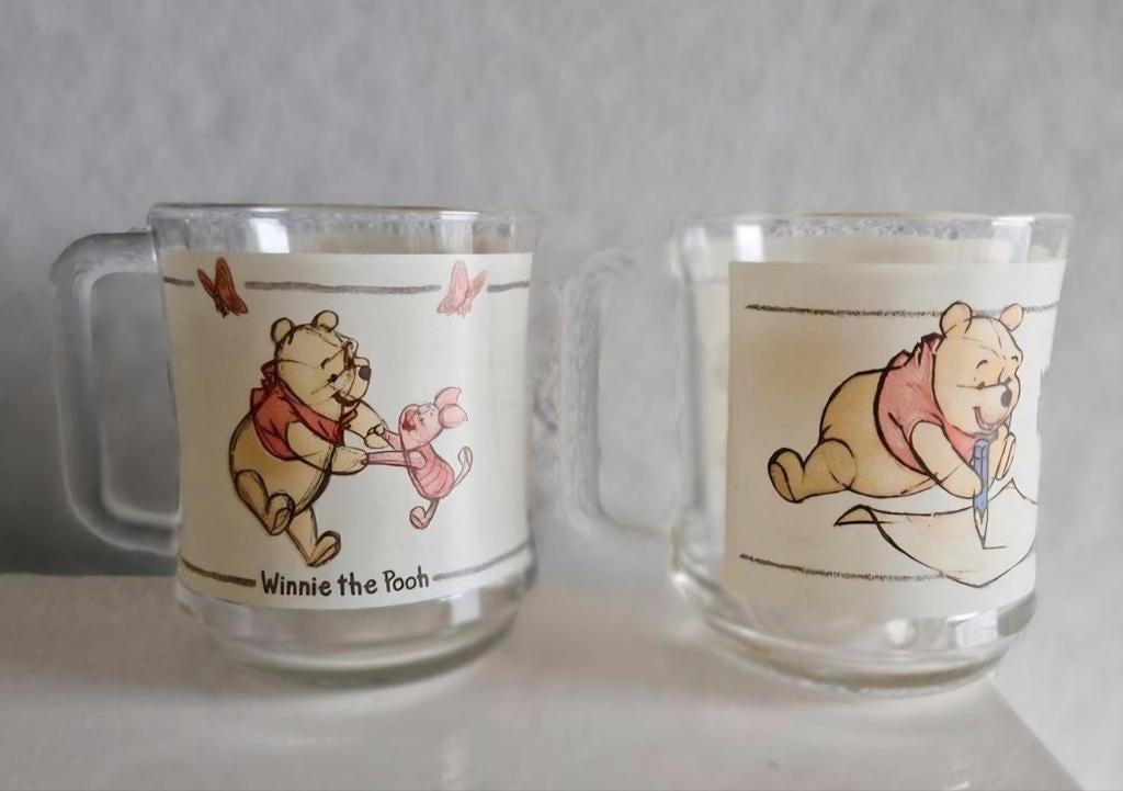 Twee Theeglazen Winnie de Pooh, Ophalen of Verzenden, Zo goed als nieuw