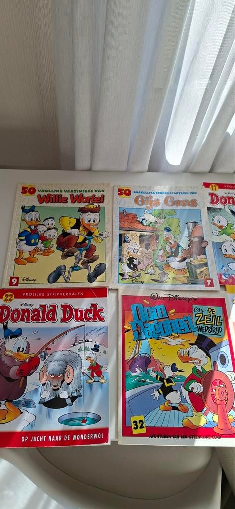 6 stripboeken Donald Duck,  Willie Wortel, Gijs Gans, Meerdere comics, Ophalen of Verzenden, Europa