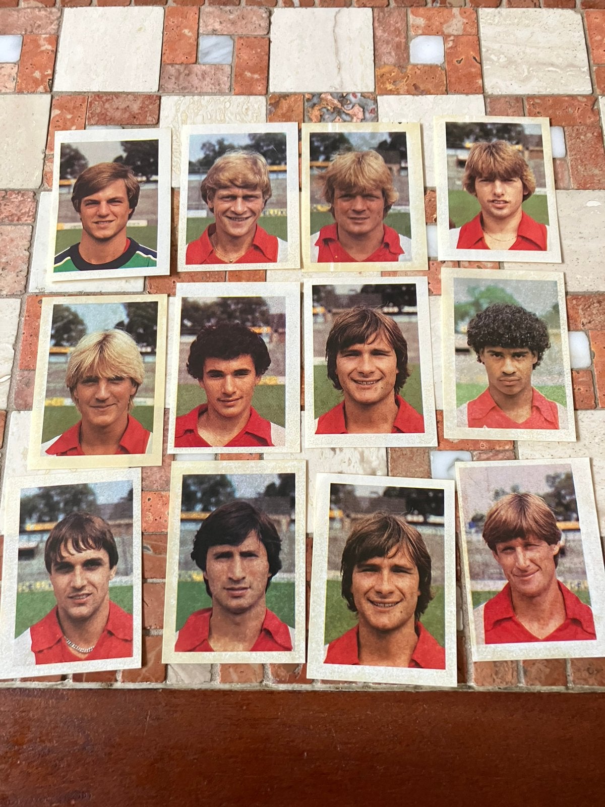 Ajax panini vanderhout 1981-1982 11x, Ophalen of Verzenden, Gebruikt, Ajax, Poster, Plaatje of Sticker