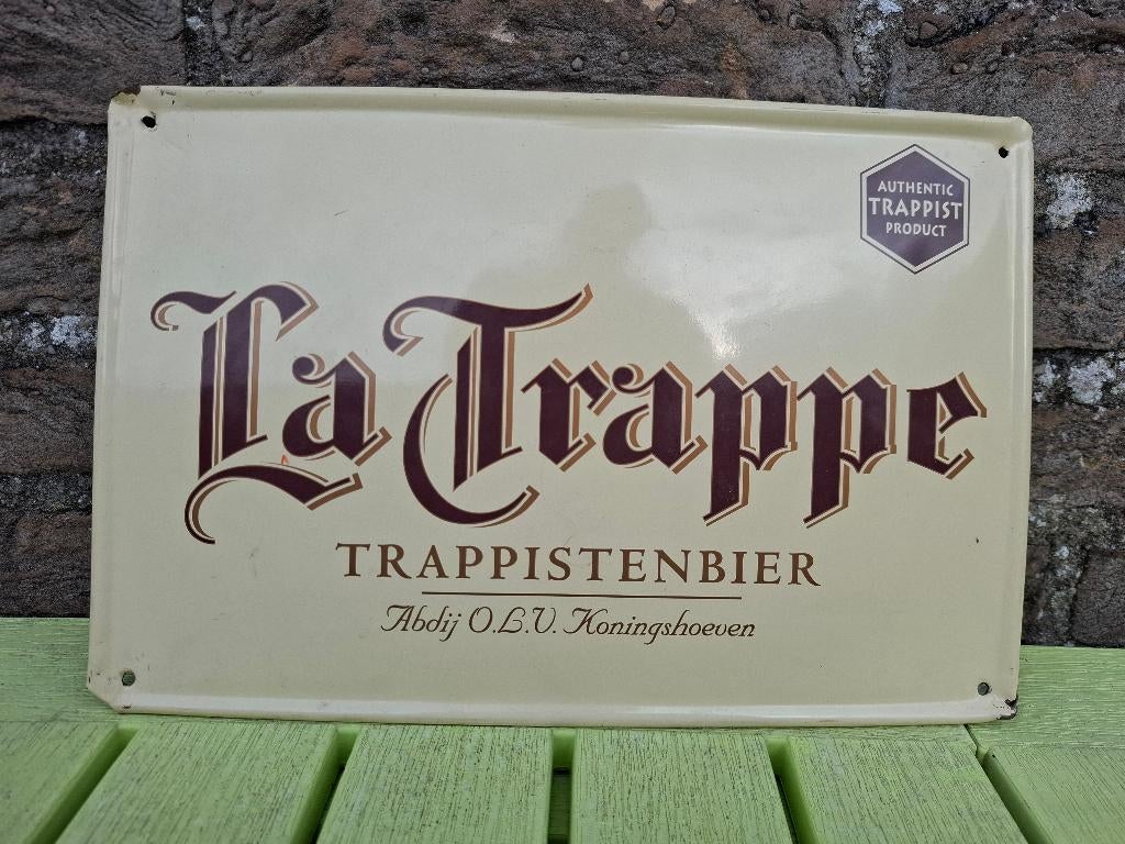 Reclamebord La Trappe bier, Ophalen of Verzenden, Zo goed als nieuw, Reclamebord, Plaat of Schild, La Trappe