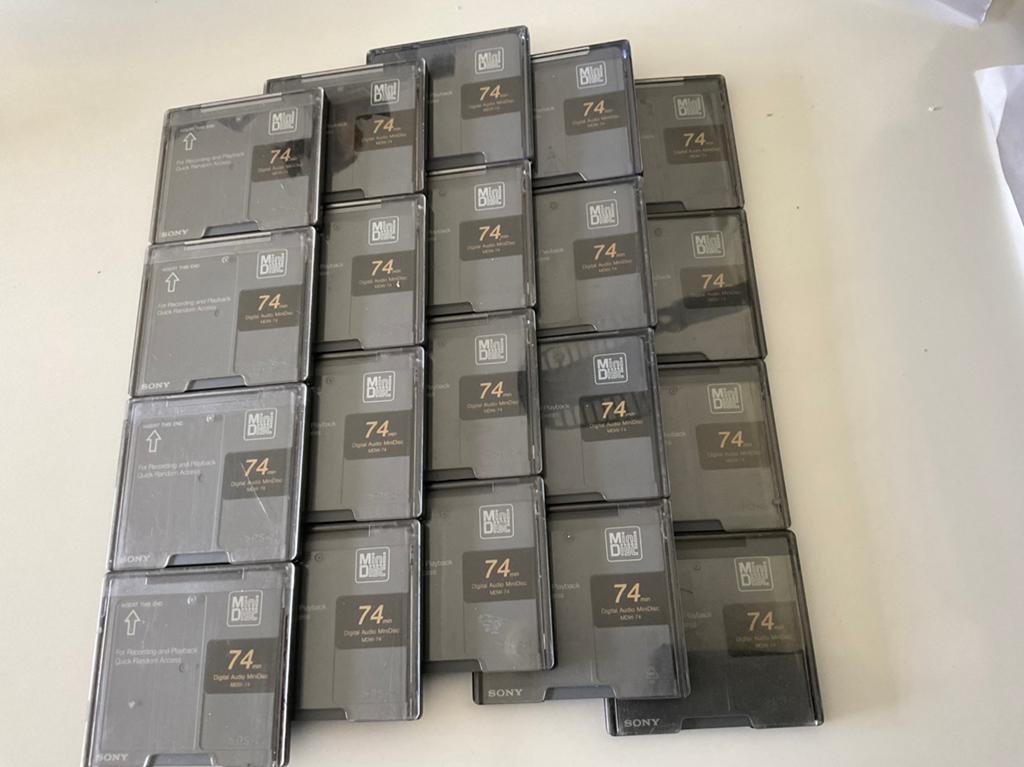Minidisc’s  SONY MDW-74 GRIJS. 20x als nieuw. 74 minuten, Ophalen of Verzenden