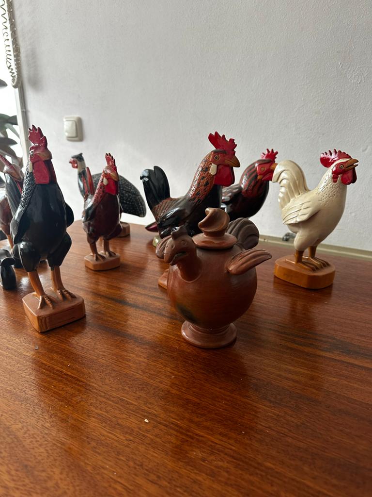 Verzameling van handgesneden houten kippen en eenden, Ophalen, Zo goed als nieuw, Non-fictie