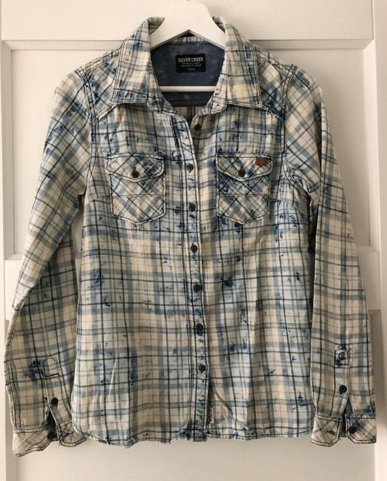 Silvercreek sportieve dames blouse maat 36 blauw geruit, Kleding | Dames, Ophalen of Verzenden, Zo goed als nieuw, Maat 36 (S)