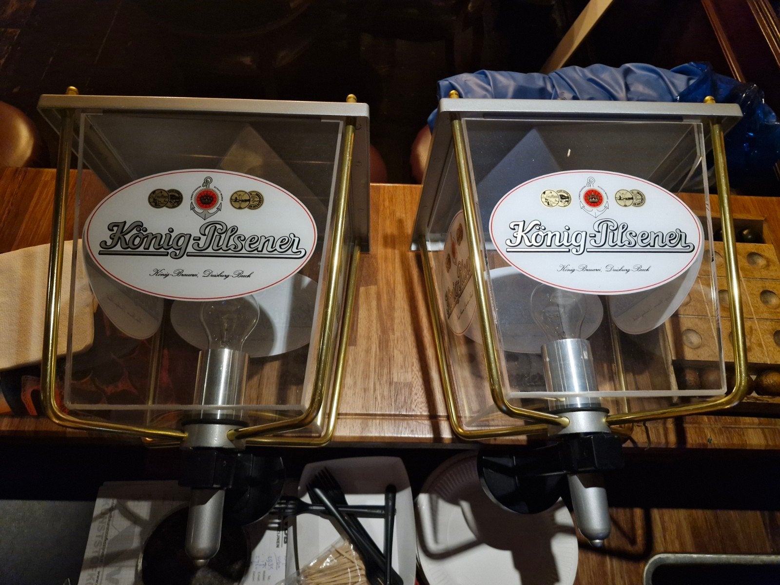 König Pilsener Lichtbakken, kroeglampen - Set van 2, Ophalen, Nieuw
