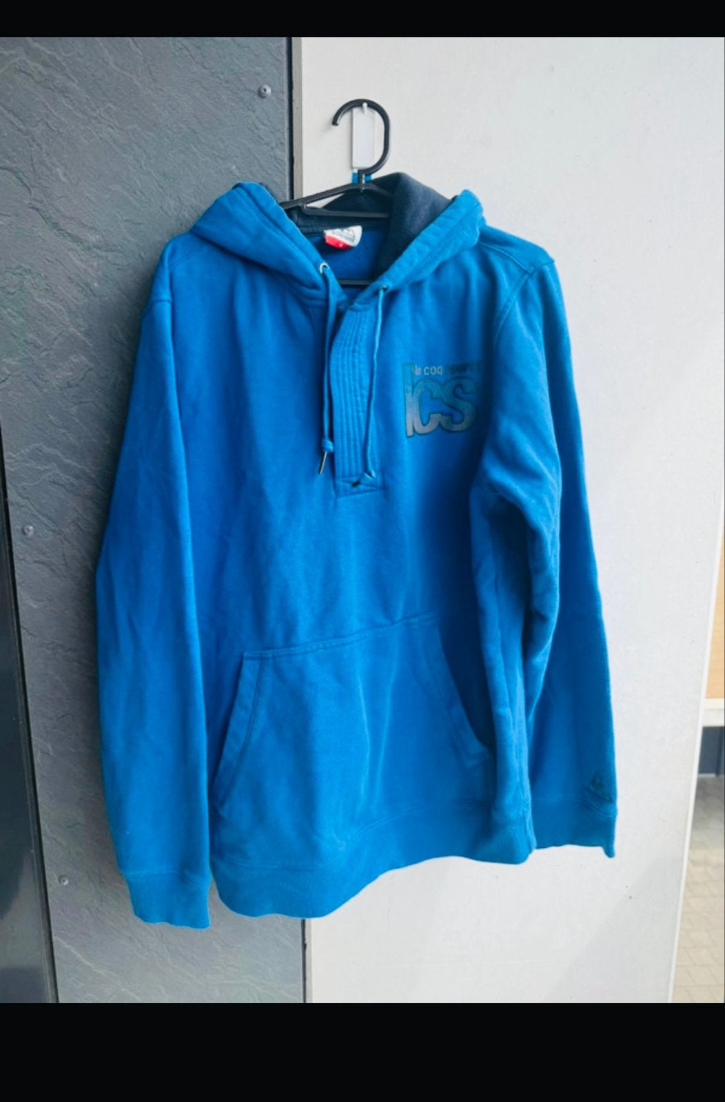 Le Coq Sportif hoodie - Blauw - Maat XL, Kleding | Heren, Truien en Vesten, Ophalen of Verzenden, Gedragen, Blauw