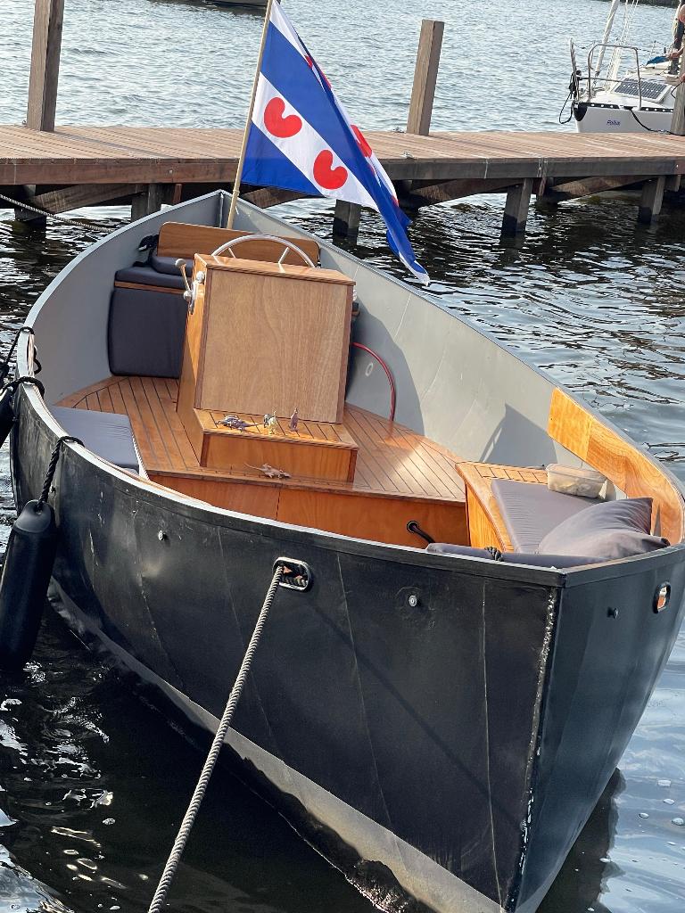 Unieke Stalen Sloep te koop (Ligplaats Terhorne), Watersport en Boten, Sloepen, Ophalen, Gebruikt, Staal, Binnenboordmotor