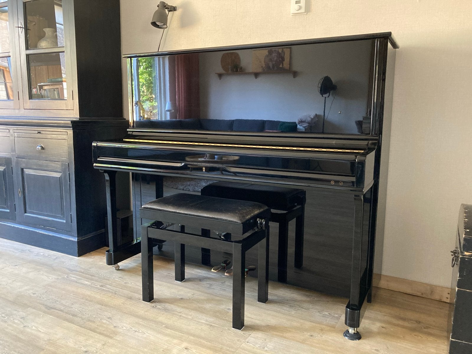 Samick SU 131 SP Piano - Zwart Hoogglans, Ophalen, Gebruikt, Zwart, Piano