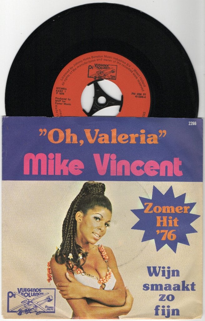 Mike Vincent – Oh Valeria, Ophalen of Verzenden, Gebruikt, 7 inch, Levenslied of Smartlap