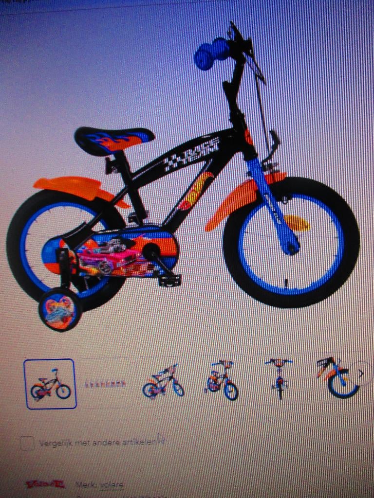 Jongensfiets -HOTWHEELS-14" -NIEUW, Ophalen, Terugtraprem, Handrem, Nieuw