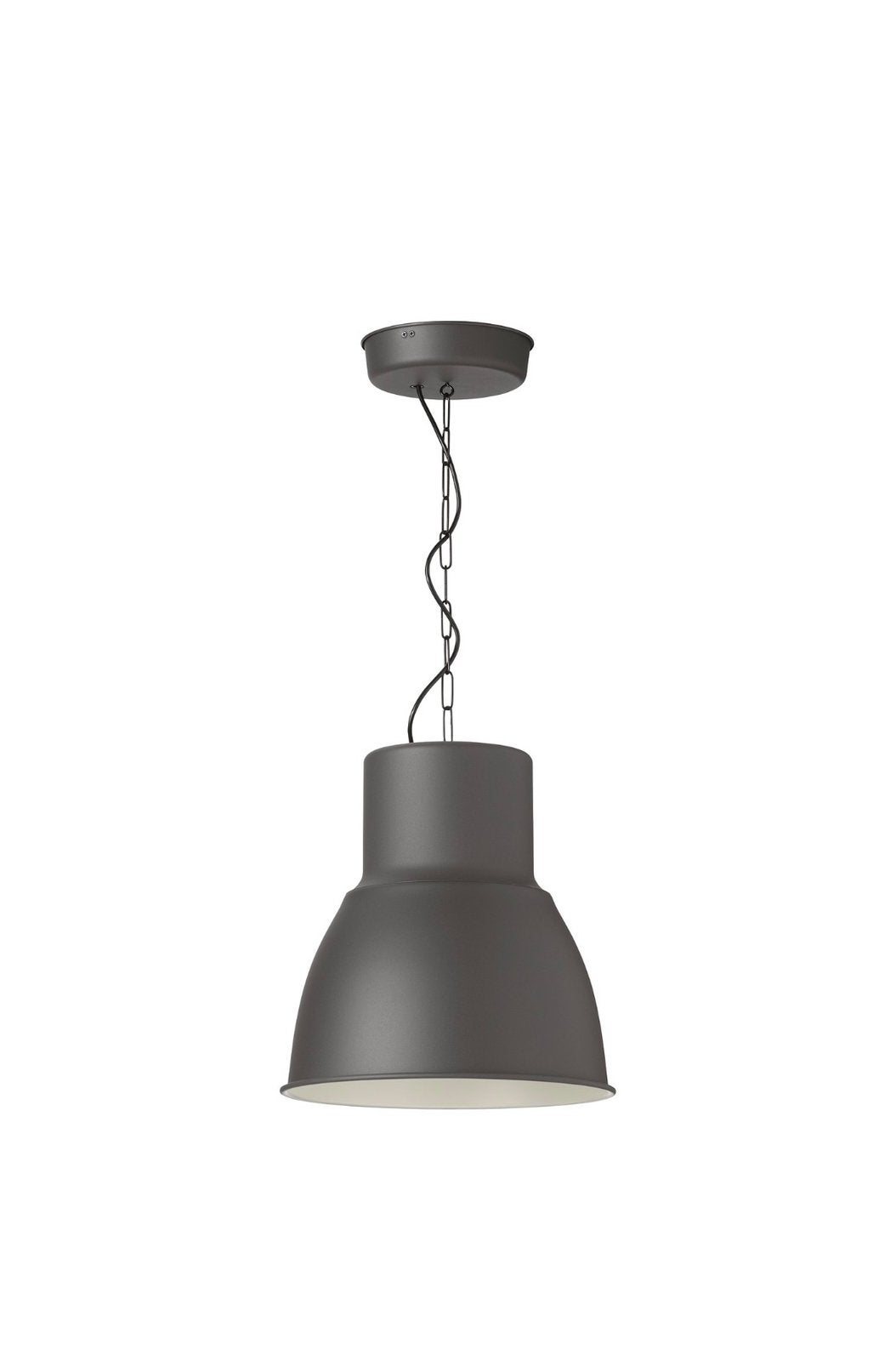 Hektar hanglamp IKEA 38 cm donkergrijs, Huis en Inrichting, Lampen | Hanglampen, Ophalen, Zo goed als nieuw