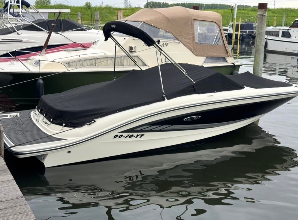 Sea Ray 19SPX (2016) met Mercruiser 190,3 PK en Pega trailer, Watersport en Boten, Motorboten en Motorjachten, Gebruikt, Ophalen