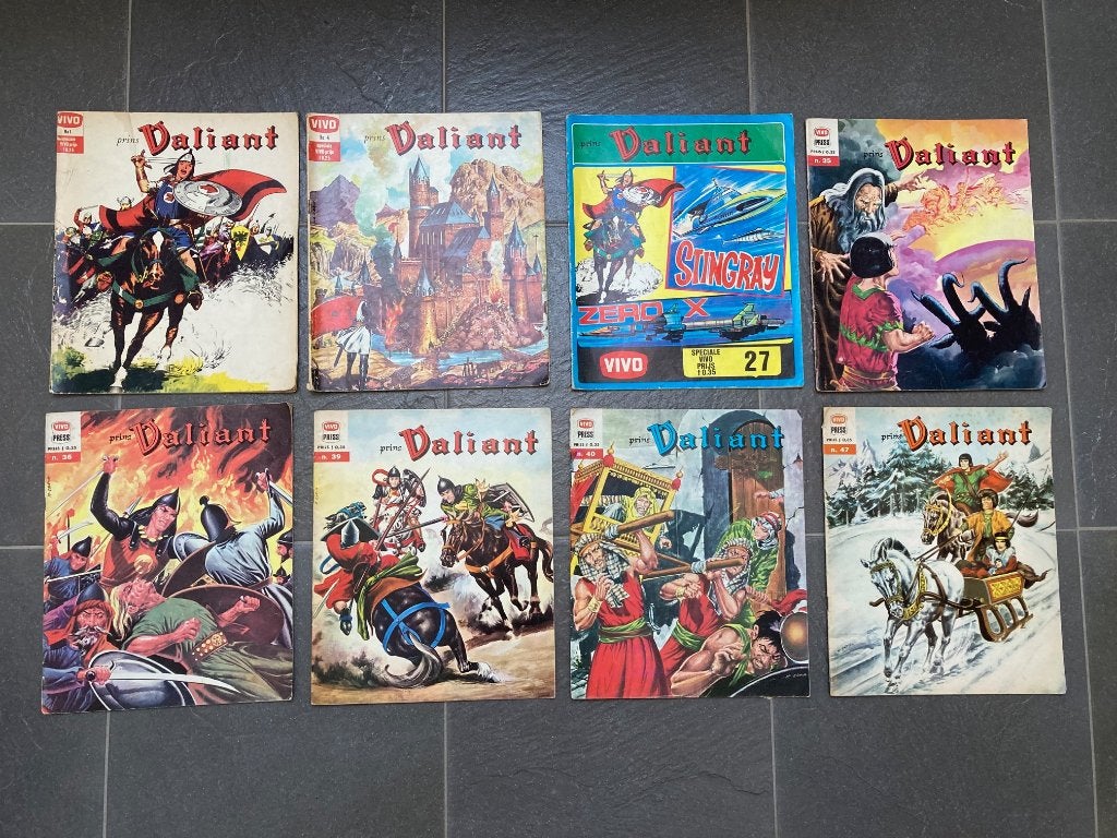 8 x Prins Valiant VIVO, Eén stripboek, Ophalen of Verzenden, Gelezen