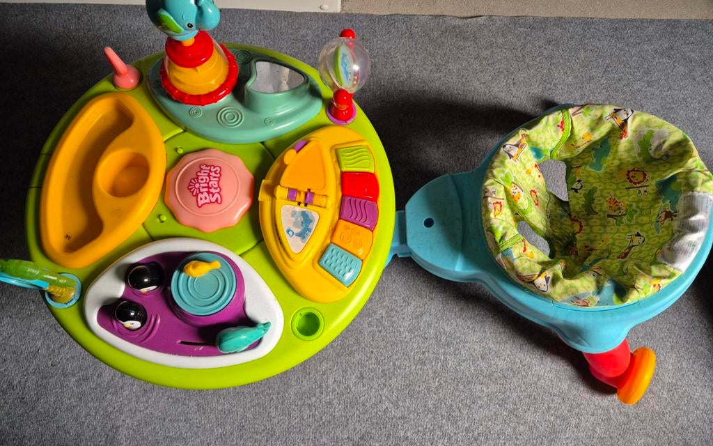 Bright Starts 3-in-1 Around We Go Activity Center, Ophalen, Gebruikt, Speelkleed, Met licht