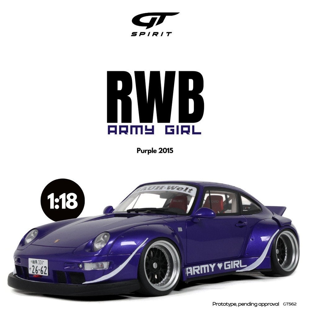 Gt Spirit
Porsche 911 (993) RWB Rauh-Welt 1/999 1:18 Nieuw, Ophalen of Verzenden, Nieuw, Auto