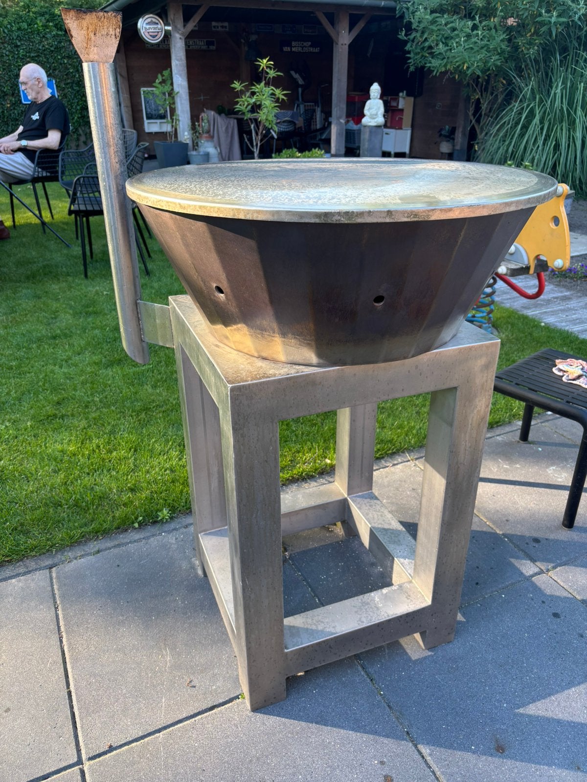 Plancha BBQ, Tuin en Terras, Houtskoolbarbecues, Ophalen, Zo goed als nieuw