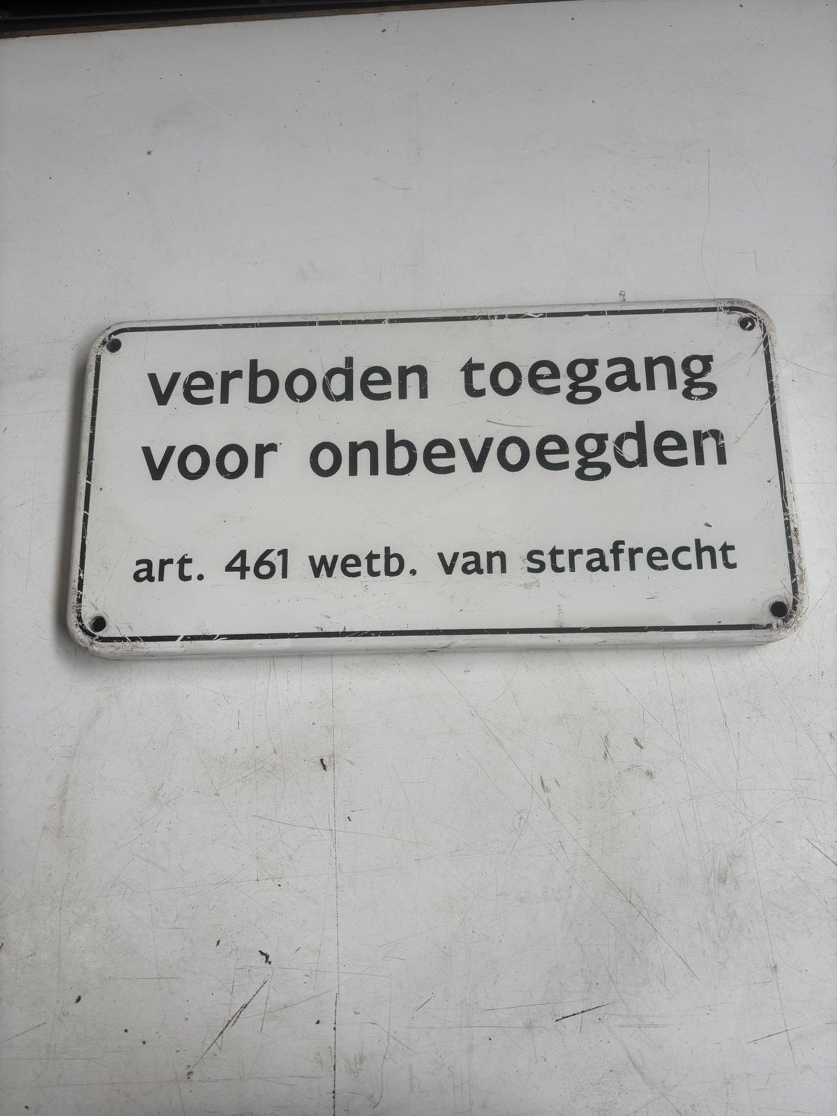 Leuk bordje verboden toegang, Ophalen of Verzenden, Reclamebord