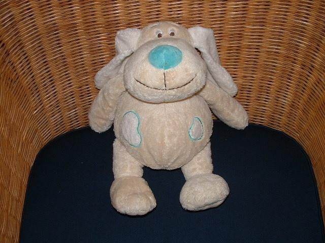 ANNA CLUB PLUSH HOND DIZZY VELOURS ROOMWIT/WIT MET, Kinderen en Baby's, Ophalen of Verzenden, Nieuw, Overige typen