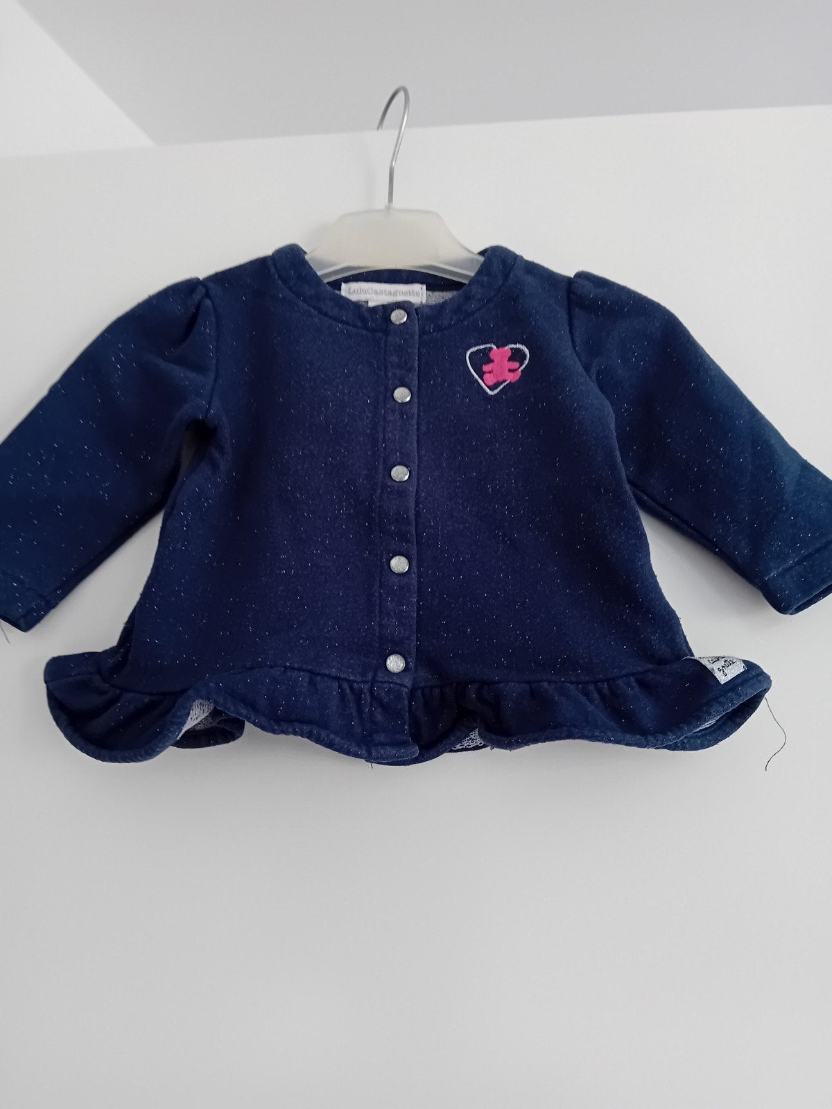 Lulu Castagnette vestje met glitters .maat 74, Gebruikt, Lulu Castagnette, Ophalen of Verzenden, Truitje of Vestje